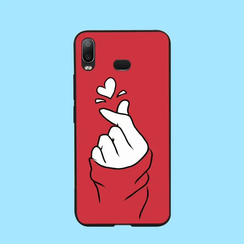 PENGHUWAN Love on the finger kpop heart Новое поступление чехол для сотового телефона Samsung A10 A20 A30 A40