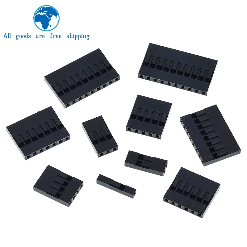 TZT 50 шт. горячая Распродажа Dupont пластиковый корпус 2 54 мм Однорядный разъем