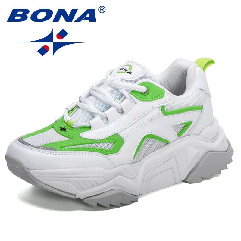 

BONA 2021 New Designers Luxury Brand Sneakers Shoes Women Flat Platform High Quality Walking Shoes Ladies Leisure Shoes Feminimo