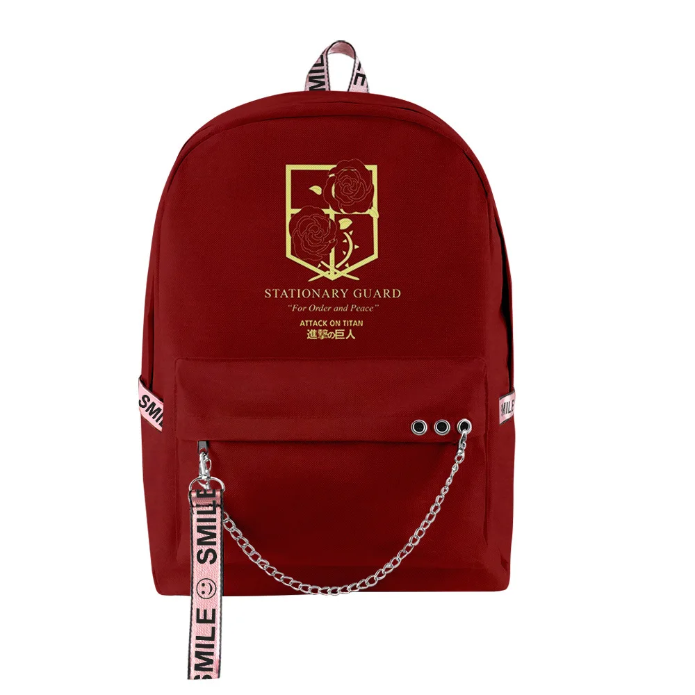 

Newset Creative School Bag Attack on Titan Travel Bag 3D Print Oxford Waterproof Notebook multifunction Girls Shoulder Backpack