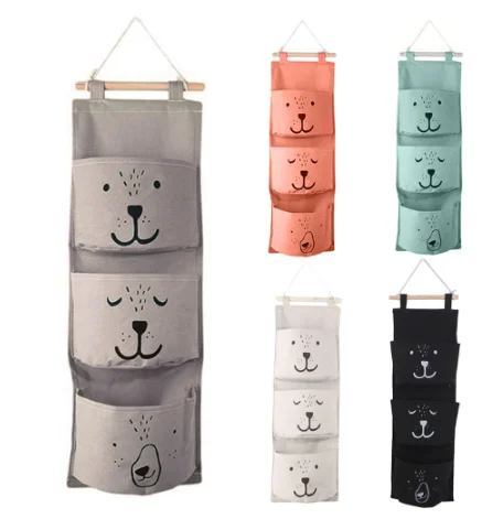 Подвесная настенная сумка для хранения с 3 карманами органайзер детской комнаты