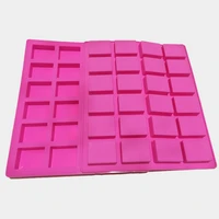 24cavity mini rectangle silicone soap mold pudding candy mold diy cake baking handmade soap decorating mould soap craft supplies