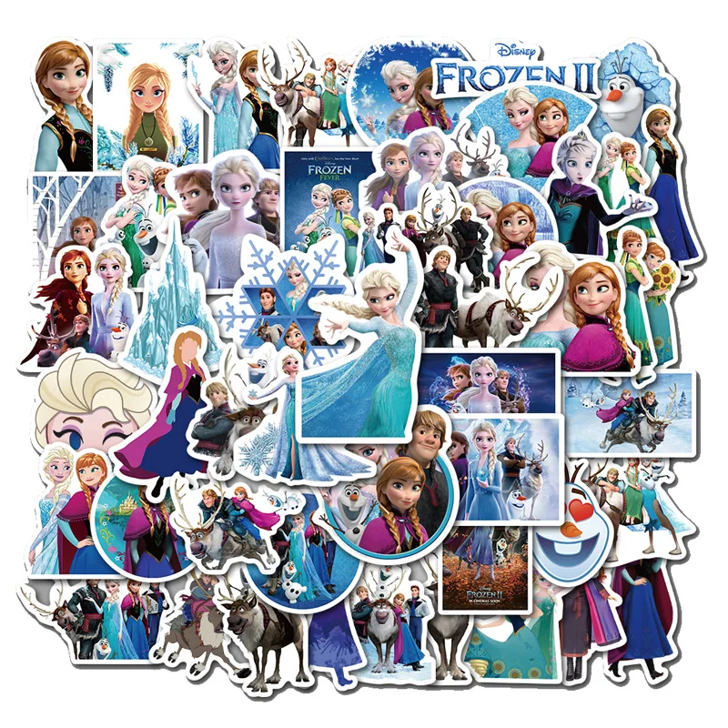 Наклейки в стиле Диснея Холодное сердце 2 стикера принцесса Эльза Анна Олаф
