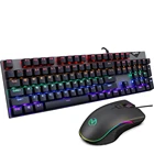 Механическая клавиатура + A867 Проводная игровая клавиатура RGB Mix с подсветкой 104 синий переключатель для игр ноутбук ПК высокое качество практичность