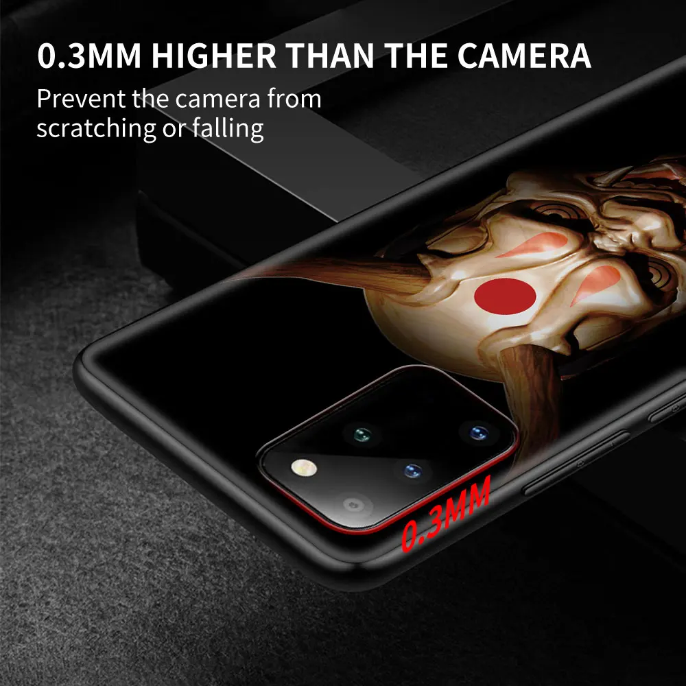 Samurai Black Soft Phone Case for Samsung Galaxy S21 S22 S20 FE Note 20 Ultra S10 Lite S9 Plus S8 S10e TPU Cover Shell