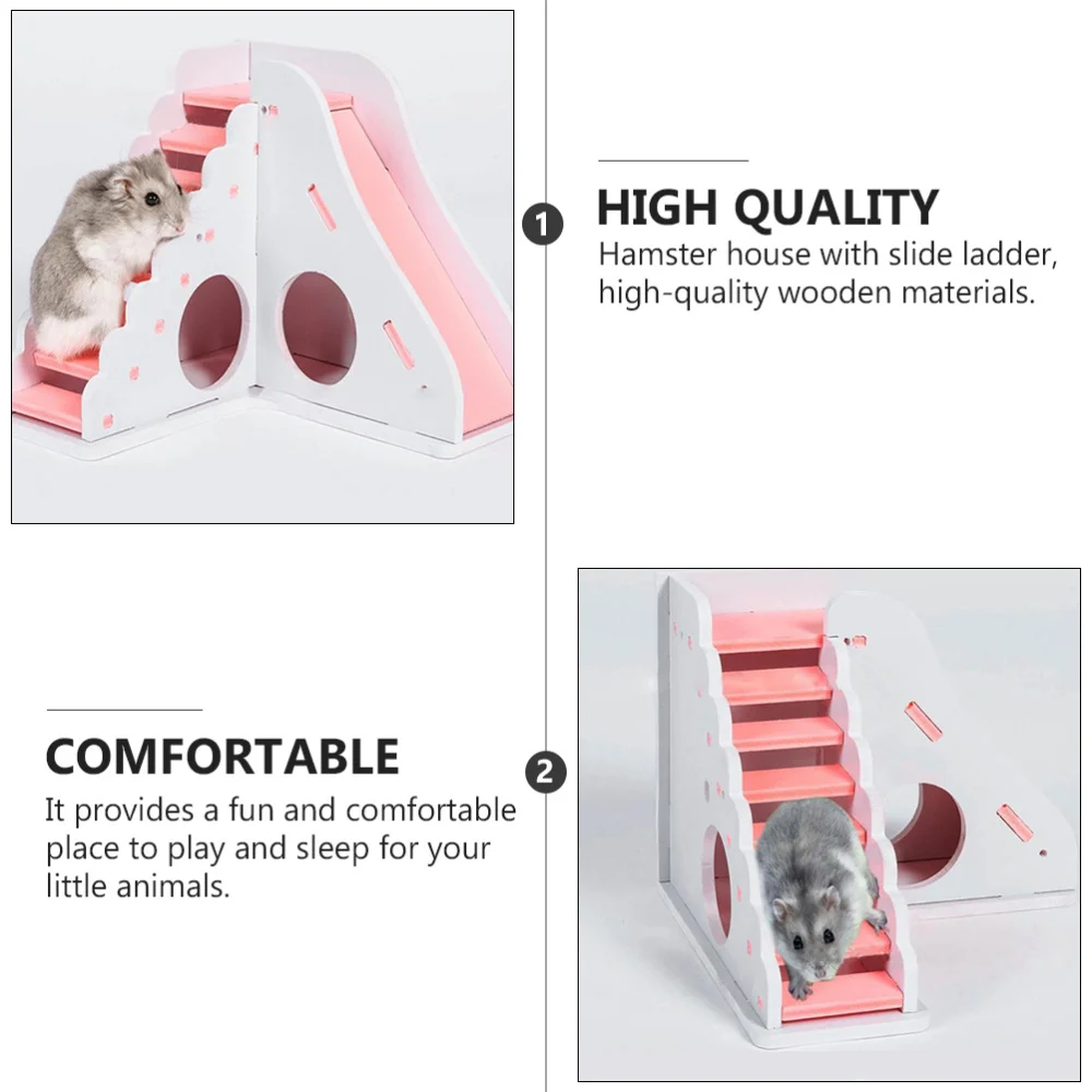 

1PC Multi-purpose Colored Pet Hamster Nest Hamster Wooden Climbing Ladder