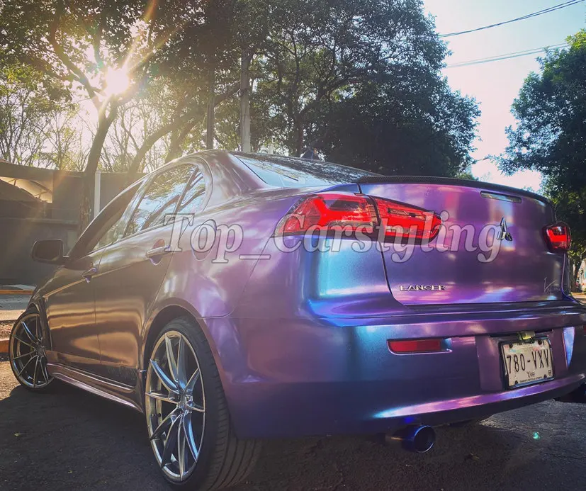 Виниловая фольга хамелеон с высокой жемчужиной сине фиолетового цвета блестящая