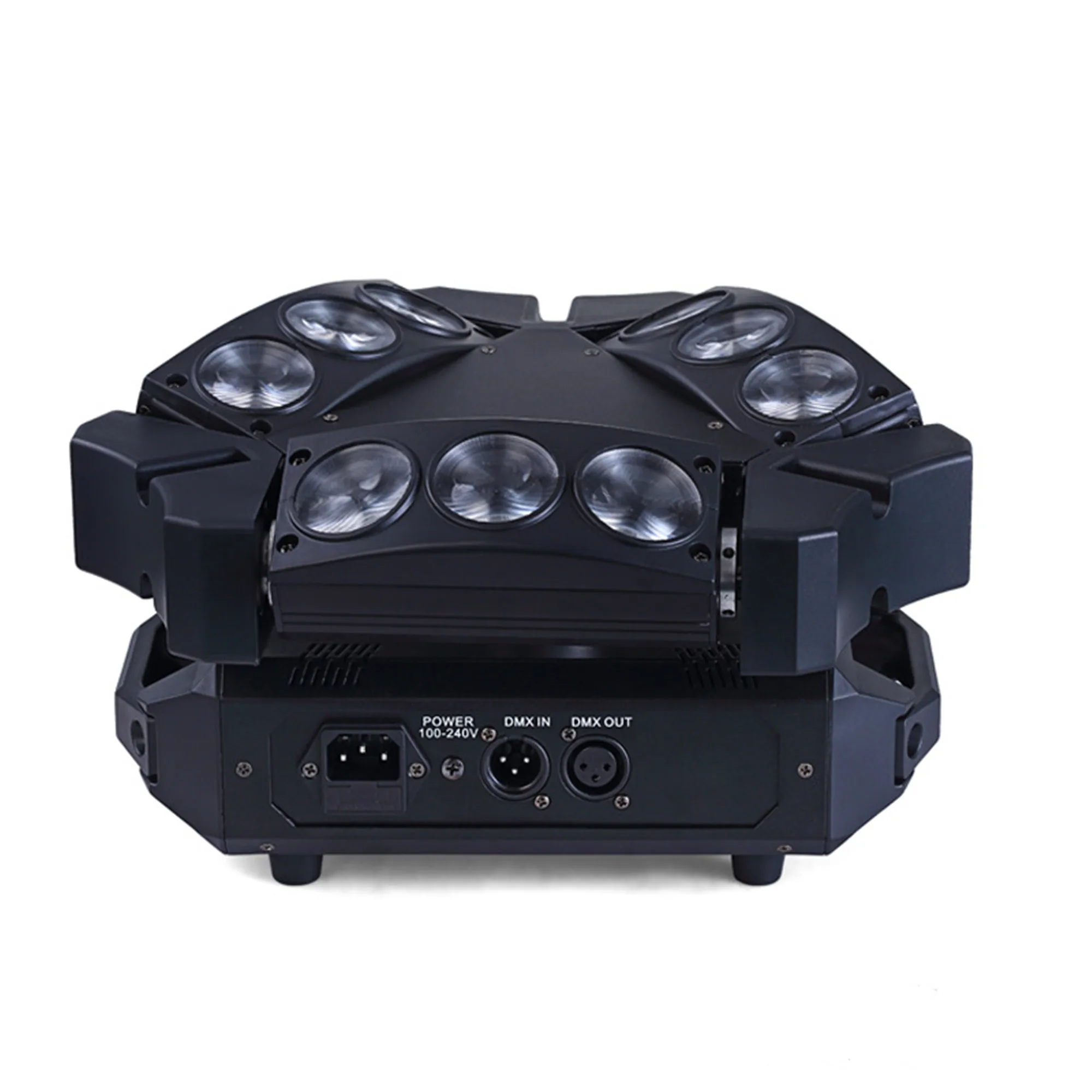 MINI LED 9x10W Spider Light RGBW DMX512 LED Spider Moving Head Beam Light Used In DJ Disco Bar KTV Stage Lighting