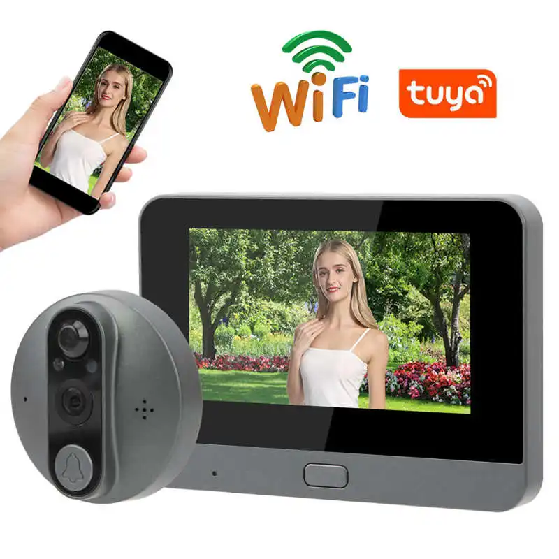 4.3in WiFi видеодомофон с ЖК дисплеем 720P ночное видение Обнаружение движения