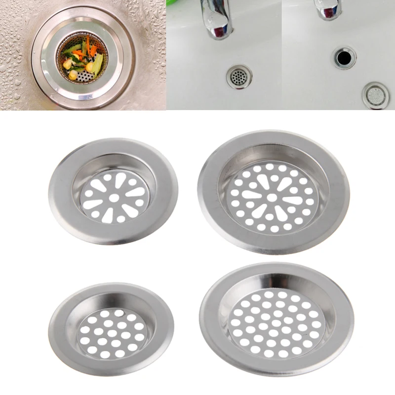 

652F Stainless Steel Mesh Sink Strainer Kitchen Bath Hair Catcher Trap Drain Filter