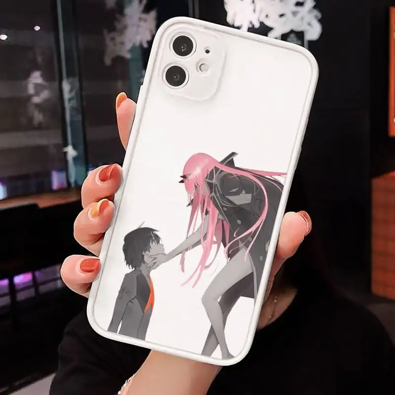 

DARLING in the FRANXX Japan Anime Phone Case matte transparent For iphone 7 8 11 12 plus mini x xs xr pro max cover
