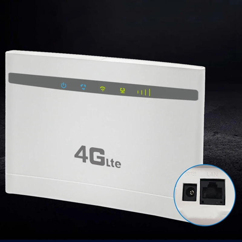 Разблокированный Wi Fi роутер 4G 300 Мбит/с LTE CPE с портом LAN Поддержка слота для SIM
