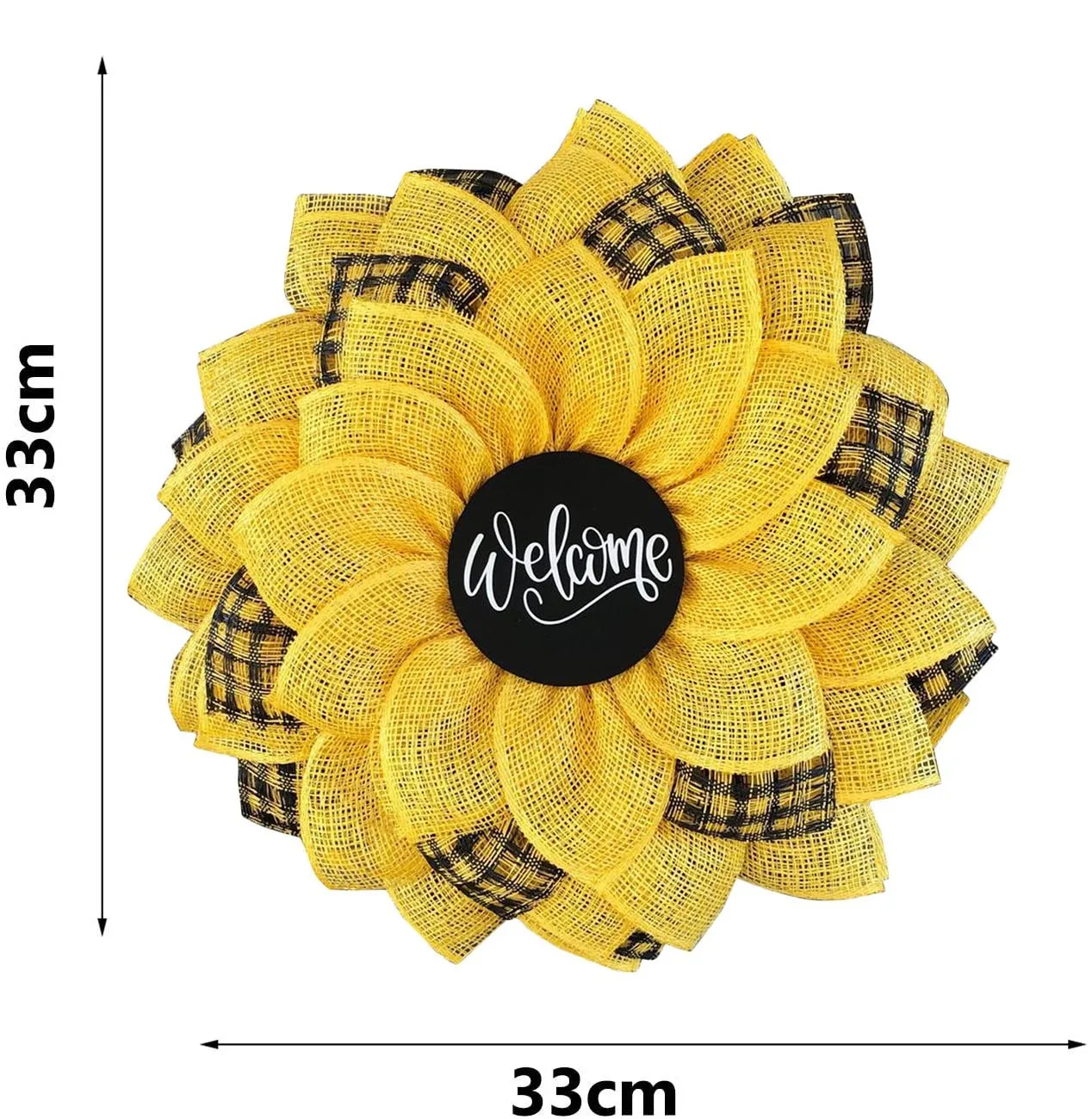 

Simulation Boho Nordic Leaf SunflowerWreath Artificial Garland Hanging Pendants Wedding Yard Garden Decor Room Decoration
