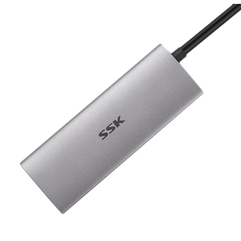 

SSK SC103 Type-C многофункциональная док-станция кардридер 5 в 1 USB 3,0 X2 HDMI-совместимый интерфейс SD-карта TF-карта