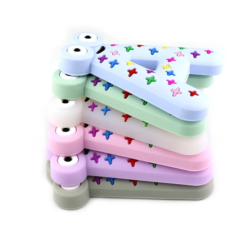 Baby Silicone Teethers BPA Free Food Grade ABC Tiny Rod Teething Necklace Shower Gifts Cartoon Teether Kid Toys | Мать и ребенок