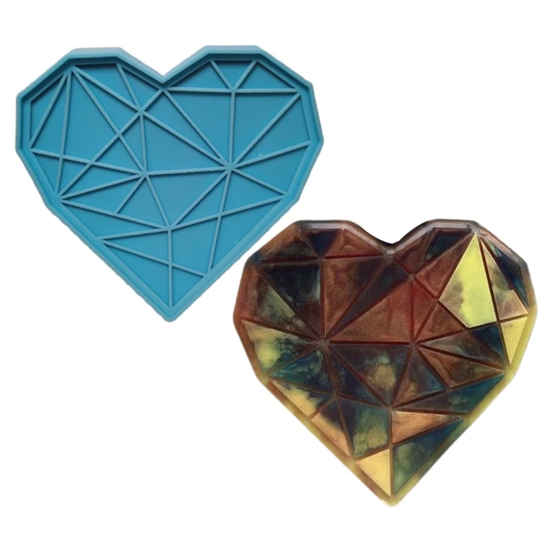 

Epoxy Resin Mold Diamond Heart Jewelry Casting Silicone Mould DIY Crafts Plaster Soap Aromatherapy Wax Making Tool 85LB
