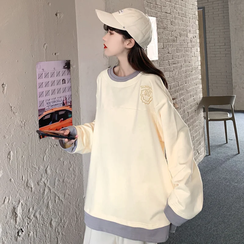 

Hiphop High Street Fashion Sweater Women 2021 Loose Style Style Thin Early Autumn Coat Rac