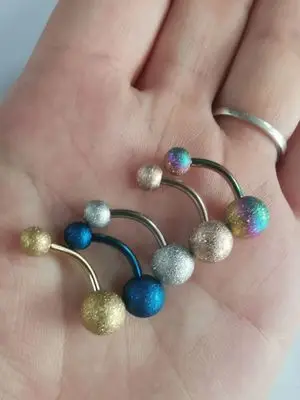 MODRSA 1 шт Матовый Scrub пупка кольца Нержавеющая сталь пирсинг ювелирное изделие для