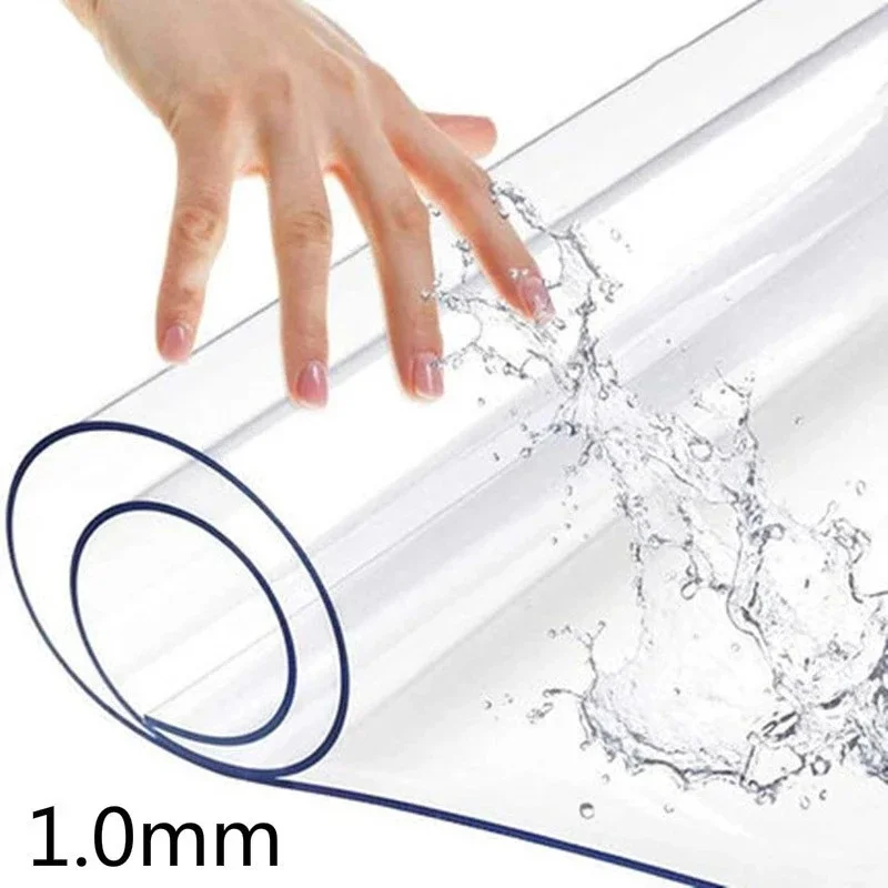 

Waterdicht Tafelkleed Pvc Tafelkleed Transparantie Tafel Cover Mat Voor Thuis Keuken Patroon Olie Doek Glas Zachte Doek 1.0Mm