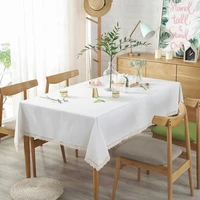 nordic pure color linen tablecloth home restaurant wedding party decorative table cloth cover