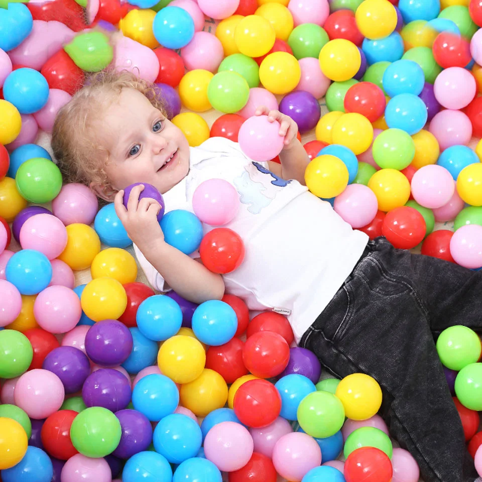 50-200pcs Colors Baby Plastic Balls Water Pool Ocean Wave Ball Kids Swim Pit With Basketball Hoop Play House Outdoors Tents Toy | Игрушки и