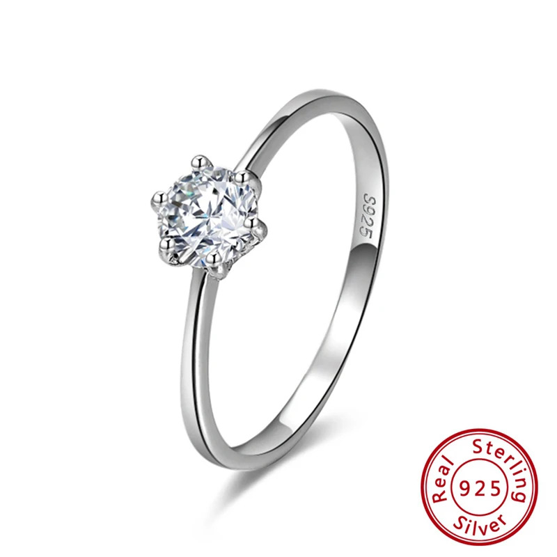 ORSA JEWELS Стерлинговое серебро женские кольца AAA кубический циркон сверкающий кристалл обручальное кольцо палец кольца из серебра 925 пробы, ювелирные изделия OSR56-1 - Цвет камня: OSR116