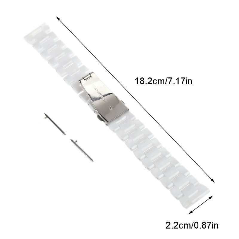 

Universal 22mm Transparent Resin Watch Band Strap for -Galaxy Watch 46mm Gear S3 Frontier Classic -Fossil Gen 5 GTR 47m