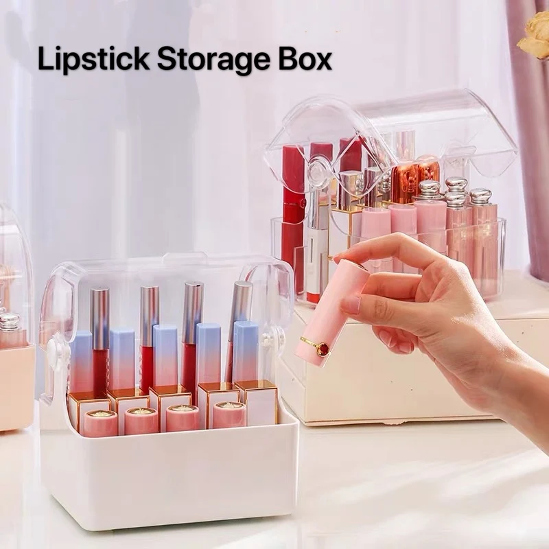 INS Стиль помада акриловый ящик для хранения Водонепроницаемый губная макияжа
