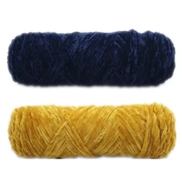 chenille yarn polyester glossy fancy segment dyed yarn golden velvet slipper wool 100g