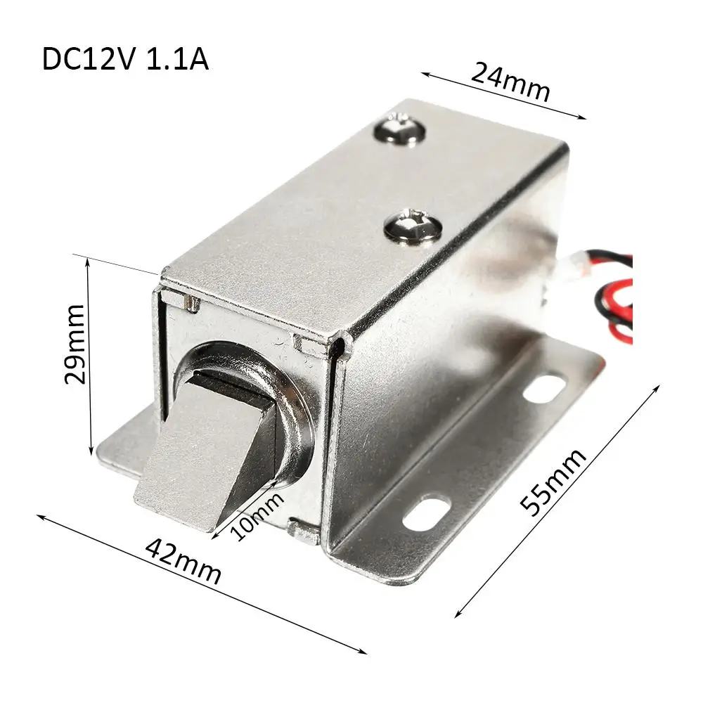 

ESCAM 12V DC 1.1A Electric Lock Assembly Solenoid Cabinet Drawer Door Lock Low-Power Smal Automatic Door Electric Locks