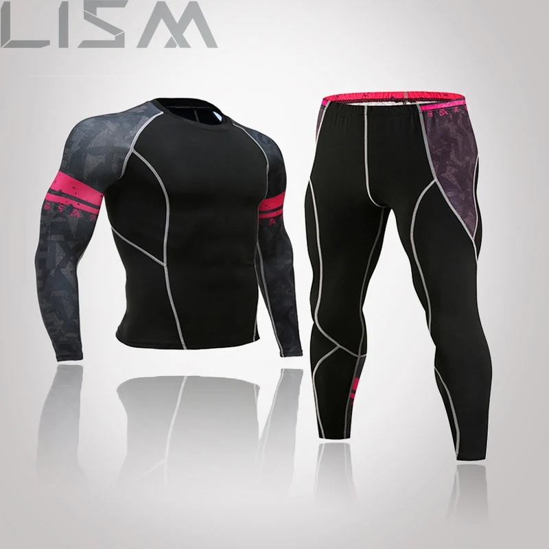 

Men's Outdoor Quick-Drying Compression Running Sportswear MMA Compression Sportswear Fitness Gym Training Shirt Suit