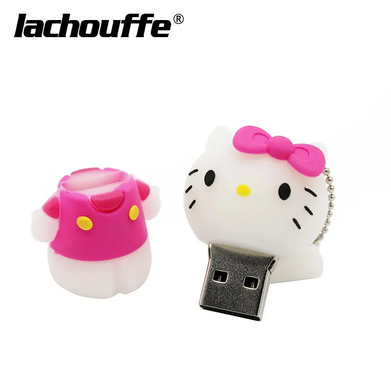 Прекрасный флеш-накопитель hello kitty, самый дешевый, 64 ГБ, 32 ГБ, Usb флеш-накопитель, милый флеш-накопитель, 4 ГБ, 8 ГБ, 16 ГБ, флэш-карты памяти, мультипликационный U диск