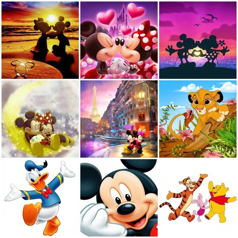 

Мультяшные постеры и принты Микки Мауса для друзей, Картина на холсте Диснея, Детская Настенная картина для гостиной, украшение для дома