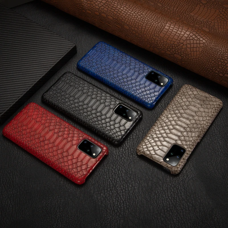 S20 Ultra Snake Case for Samsung Galaxy Luxury PU Leather Plus Back Cover Protection Funda | Мобильные телефоны и