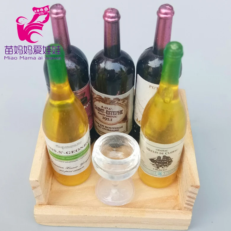 Мини-бутылка для вина, мини-бутылка для напитков для куклы Барби