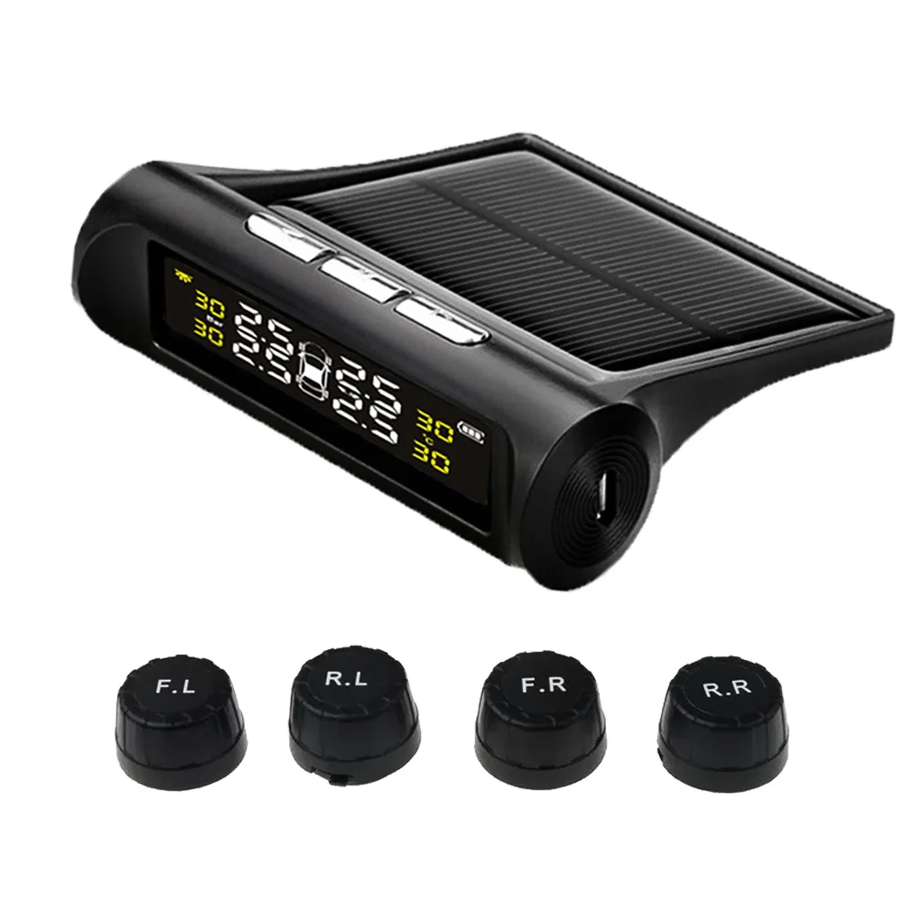 Система контроля давления в шинах TPMS на солнечной батарее датчики цифровой ЖК