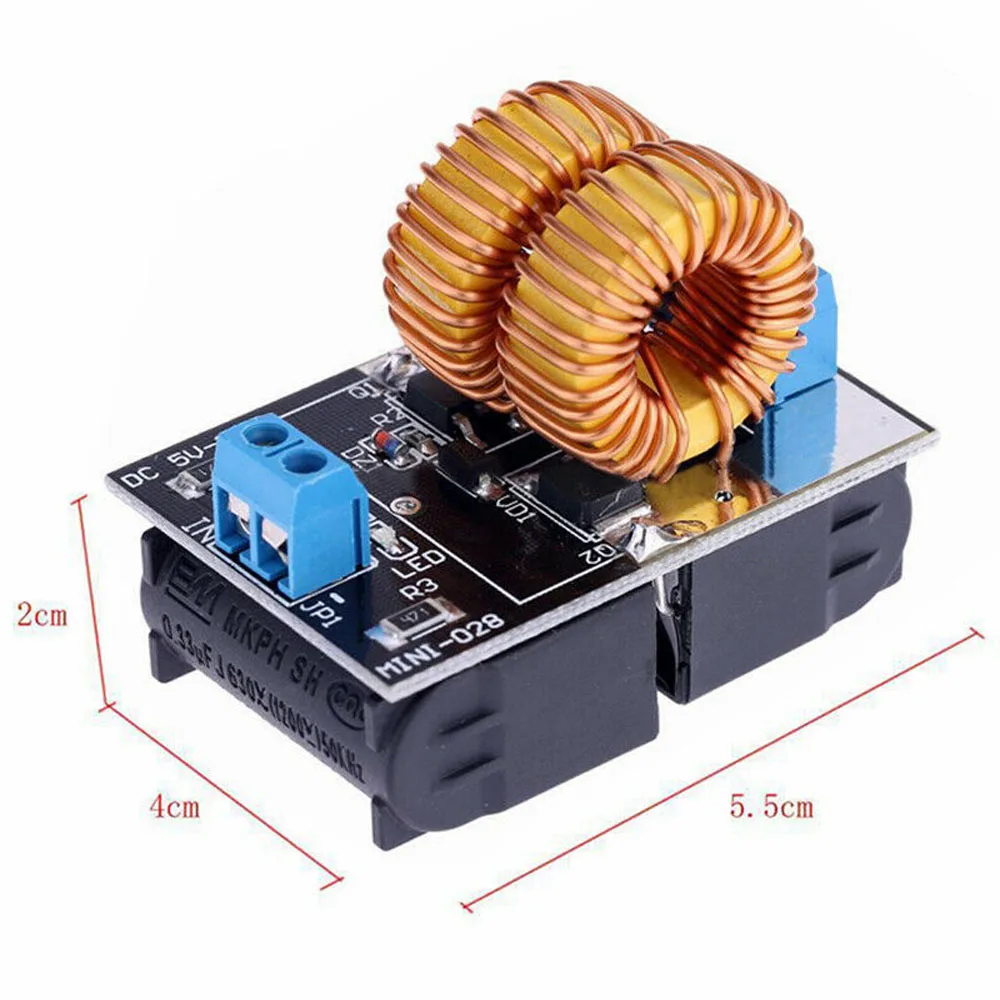 DC 5-12V Мини ZVS низковольтный индукционный нагревательный блок питания