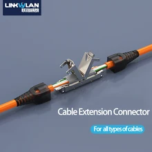 RJ45 Cat5e Cat6A Cat7 LAN Cable Tool-less Extension Connector Network Extender Junction Adapter Connection Box