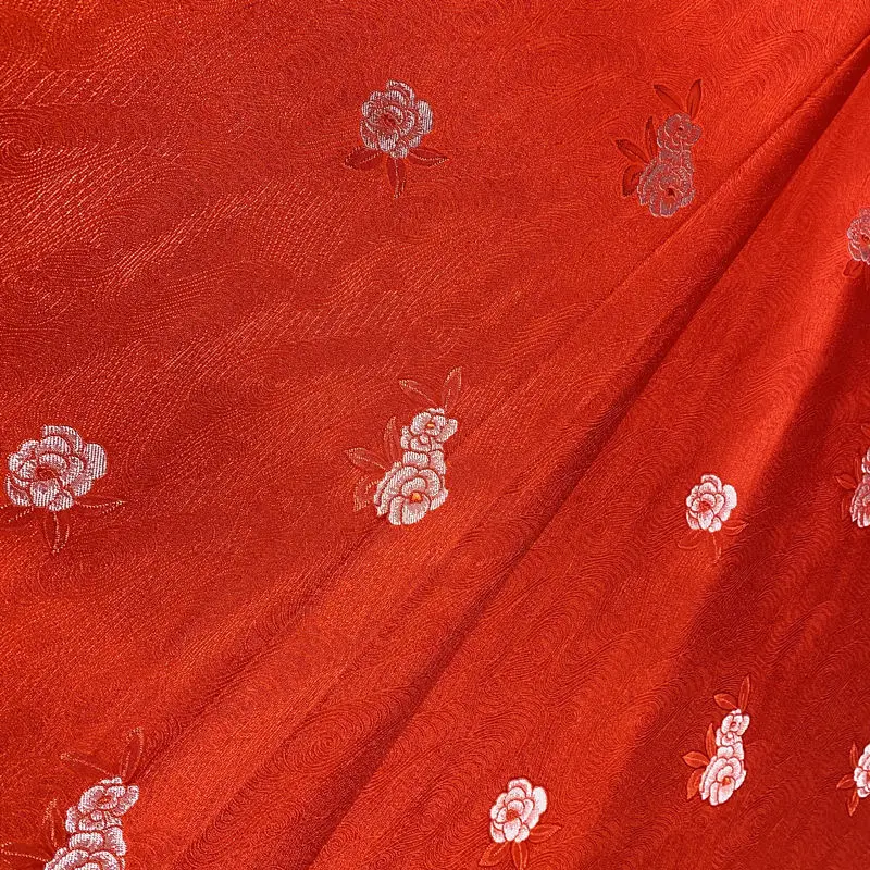 

Small Peony Brocade Nylon Fabric Fabric for Clothes Costume Cheongsam Hanfu Sachet