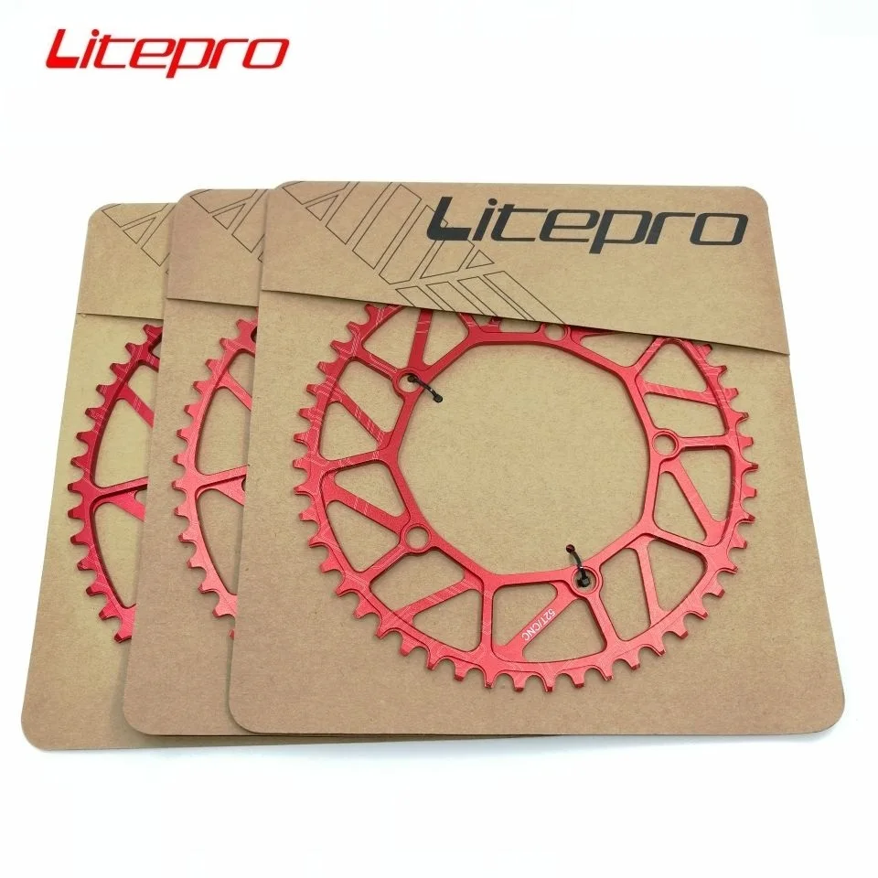 

Litepro 130BCD цепное колесо 48T 50T 52T 54T 56T 58T Складная велосипедная цепь с одной звездой P8 JP8 8/9/10 скорость велосипедная цепь диск часть красный