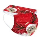 Универсальная одноразовая Высококачественная маска для взрослых с рождественским принтом, 10 шт., дышащая маска для лица, модная одноразовая маска с принтом