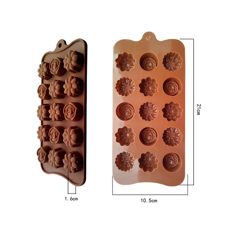 3D Силиконовая форма Роза прессформа Мыло Конфеты шоколадное ледяное печенье