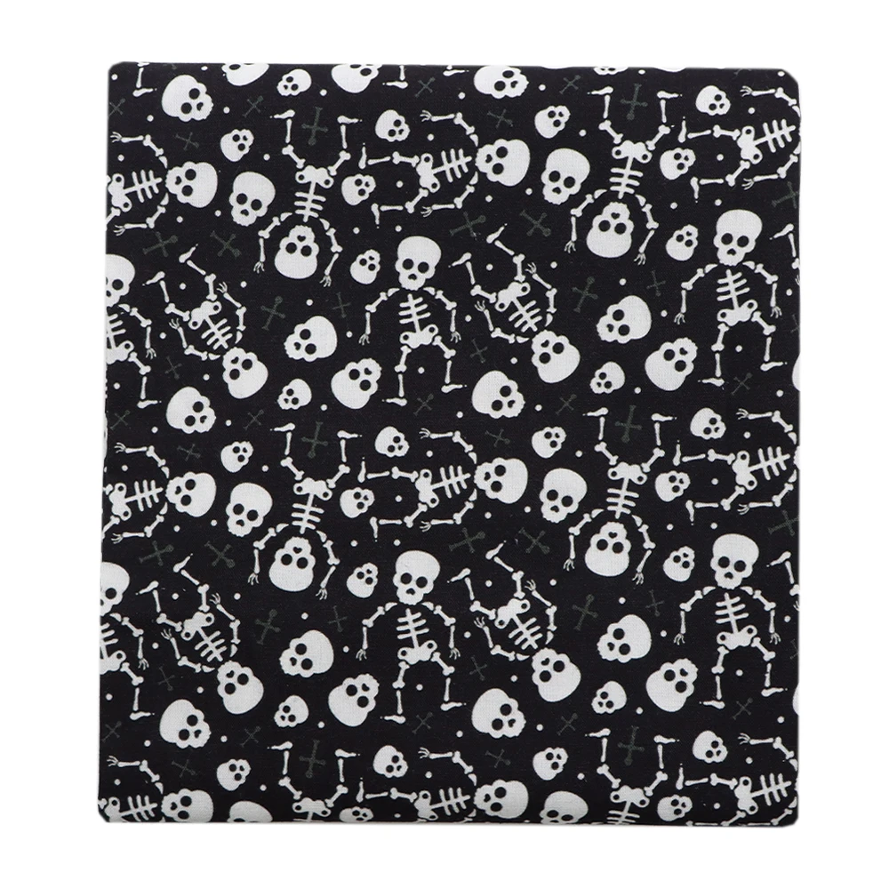 Ткань из полиэстера и хлопка с принтом черепа для шитья | Дом сад