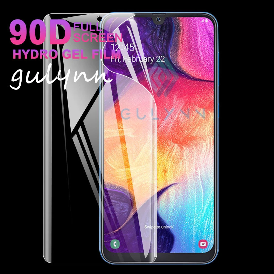 Новая изогнутая защитная пленка 90D Гидрогелевая для Samsung Galaxy A81 A70 A80 A90 A30 A10 A60 A20