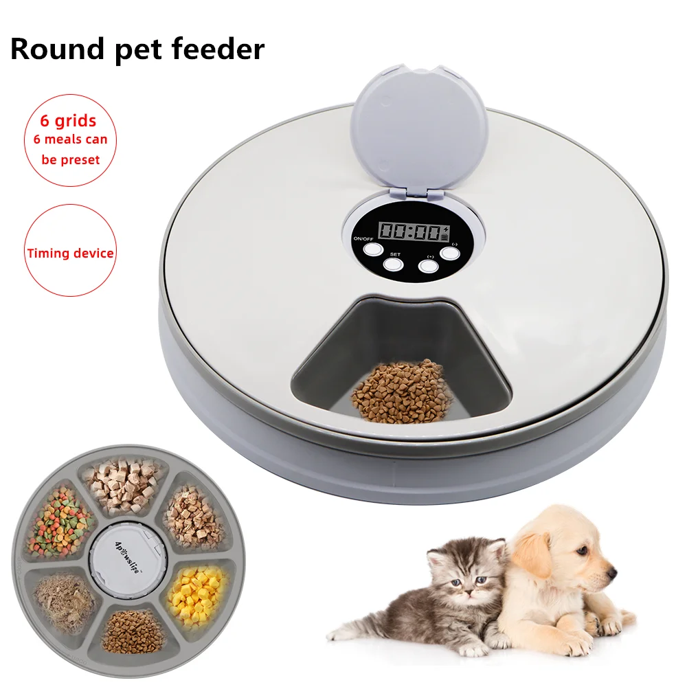 Автоматическая кормушка для домашних животных устройство с таймером 24 часа 6