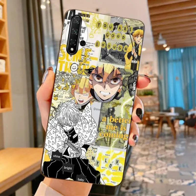 

FHNBLJ Kimetsu No Yaiba Demon Slayer Anime Phone Case for huawei nova 2 i plus 3i E 4 E 5i pro 6 SE 5g 7pro se