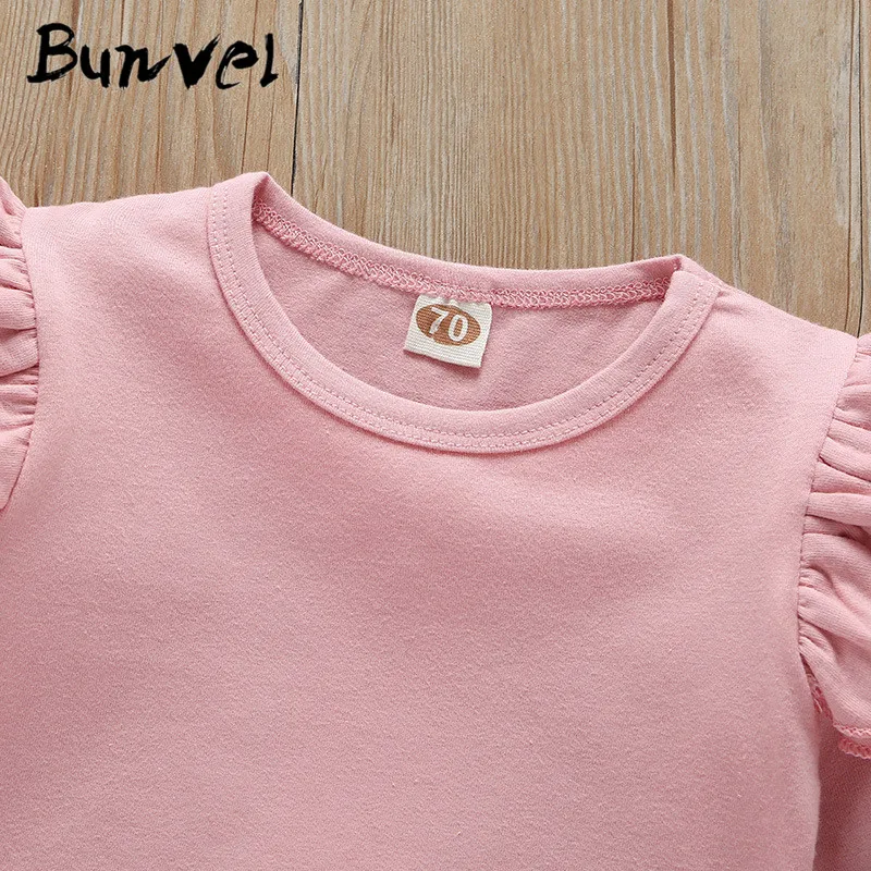 Bunvel/3 предмета Одежда для новорожденных одежда маленьких девочек комбинезон с
