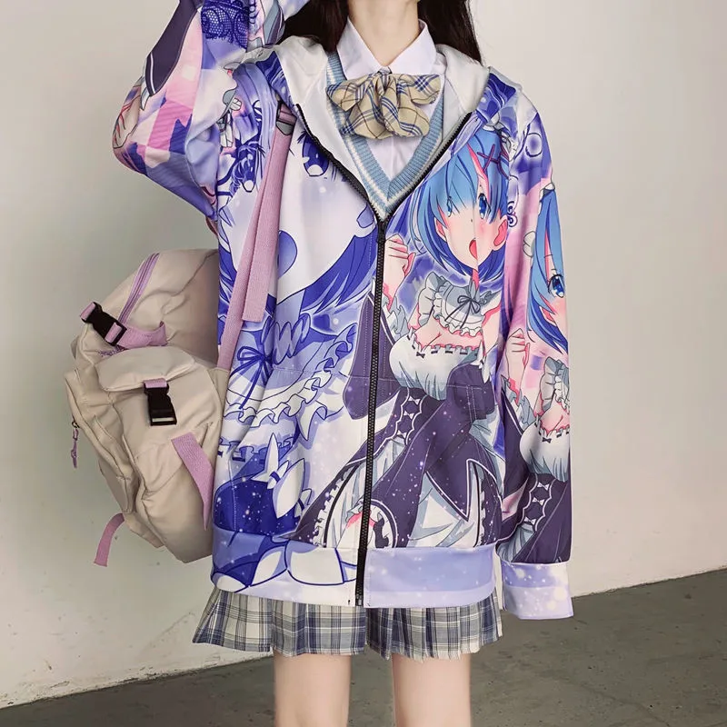 

Autumn New Spring Party Hoodies Women Loose Kpop Oversized Kpop Hip Hop Sweatshirts Colorful Loose High Street Harajuku Hoodie