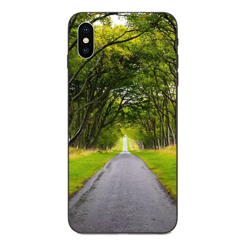 Для Xiaomi Redmi Note 3 3S 4 4A 4X5 5A 6 6A 7 7A K20 Plus Pro S2 Y2 Y3 TPU Cool Best Art простой зеленый лес дорога