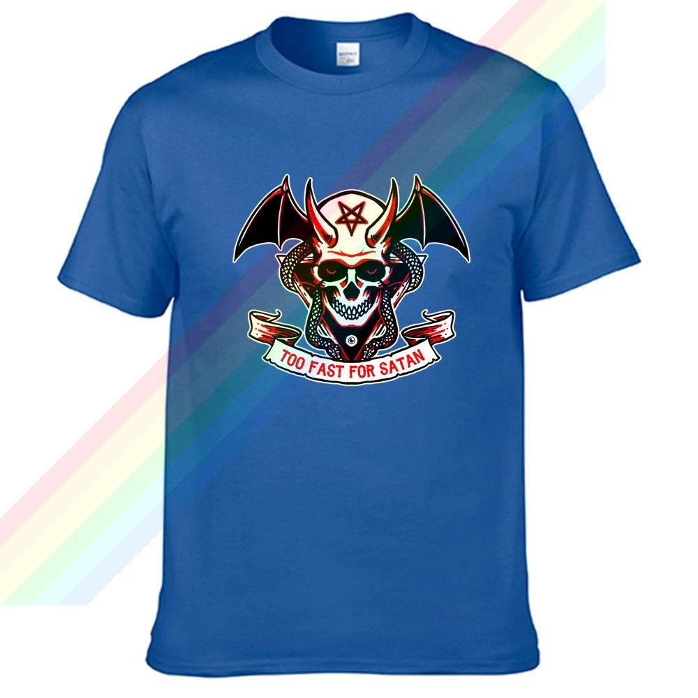 Футболка мужская с принтом сатаны черепа зла бога смерти брендовая футболка